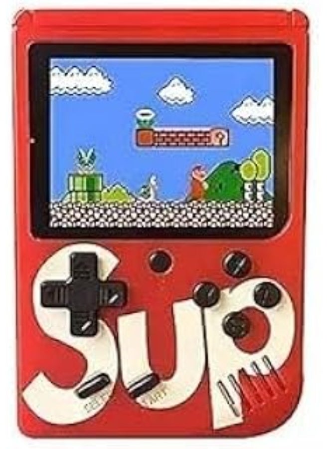 Sup Case Portable Retro Handheld Gaming Console | Built-in 400 Classic Video Games | 3-Inch LCD Screen | TV Output, Rechargeable | Multiplayer Support, Black - Image 1
